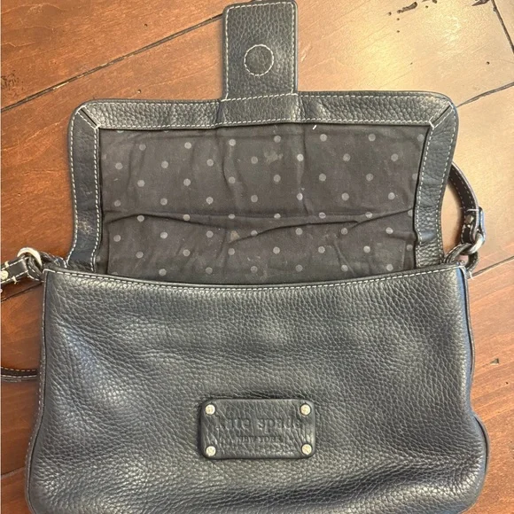 Kate Spade Pebbled Leather Shoulder Bag - Black USED - Picture 5 of 12